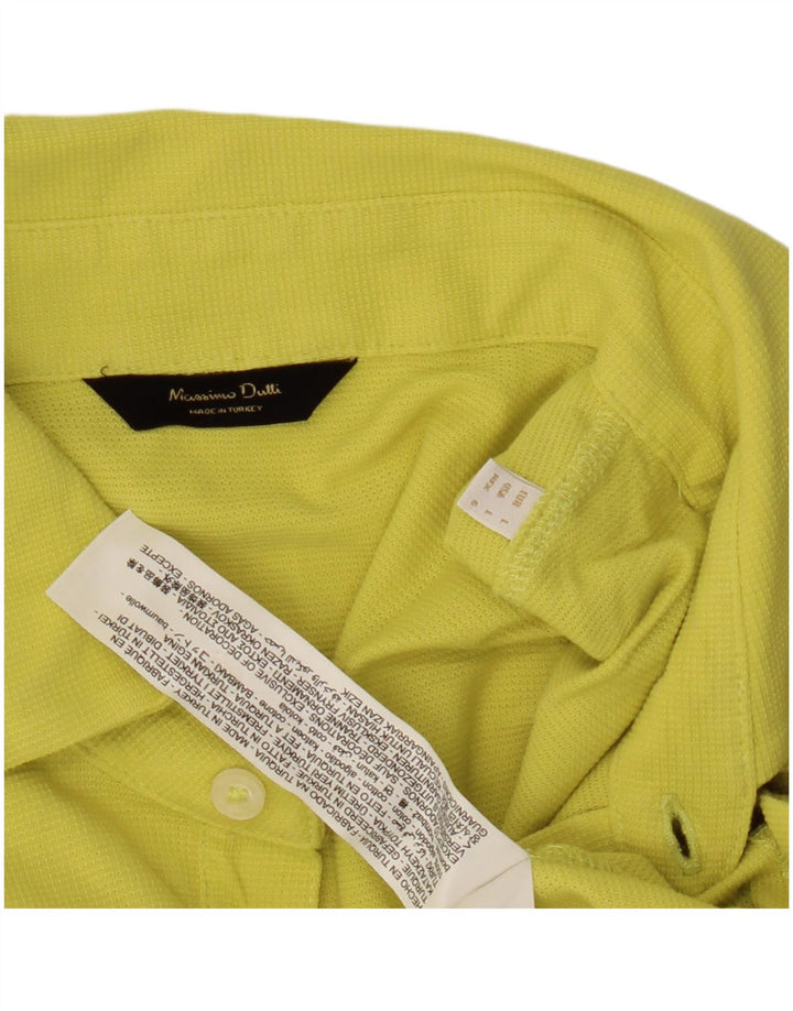 Męska koszulka polo Massimo Dutti, duża, żółta, bawełniana