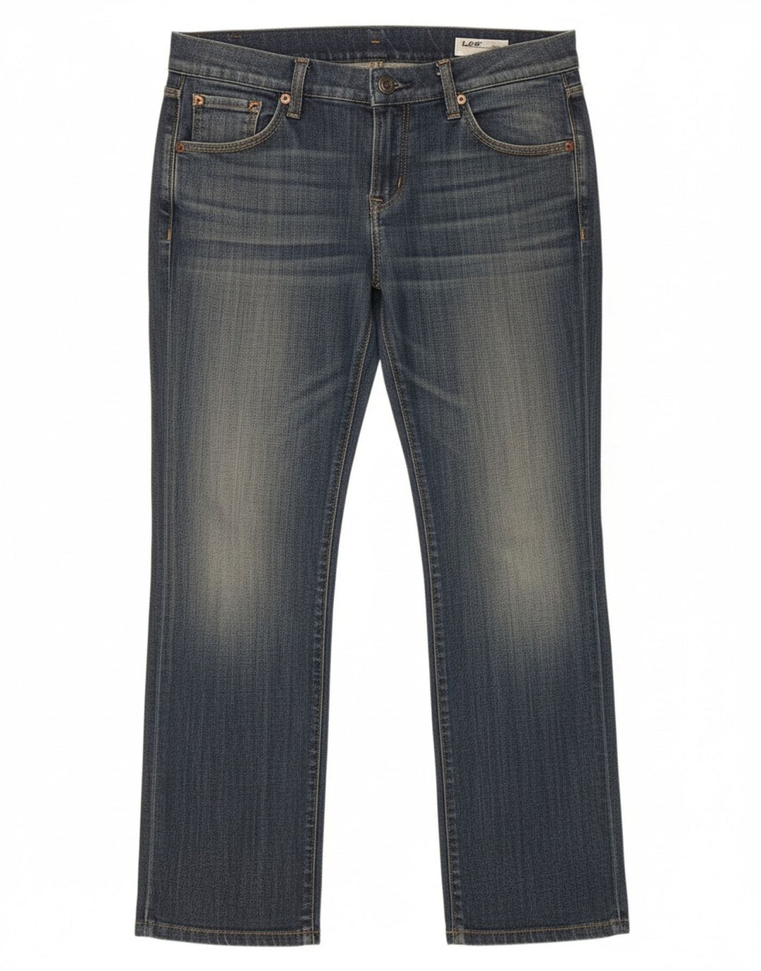 LEE Womens Lynn Straight Jeans W31 L29 Blue Cotton