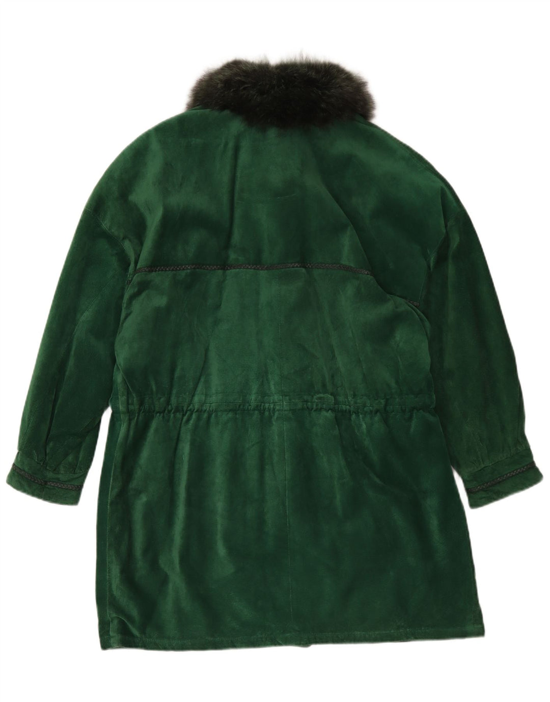 Damski oversize'owy zamszowy płaszcz Vinci UK 18 XL, zielony