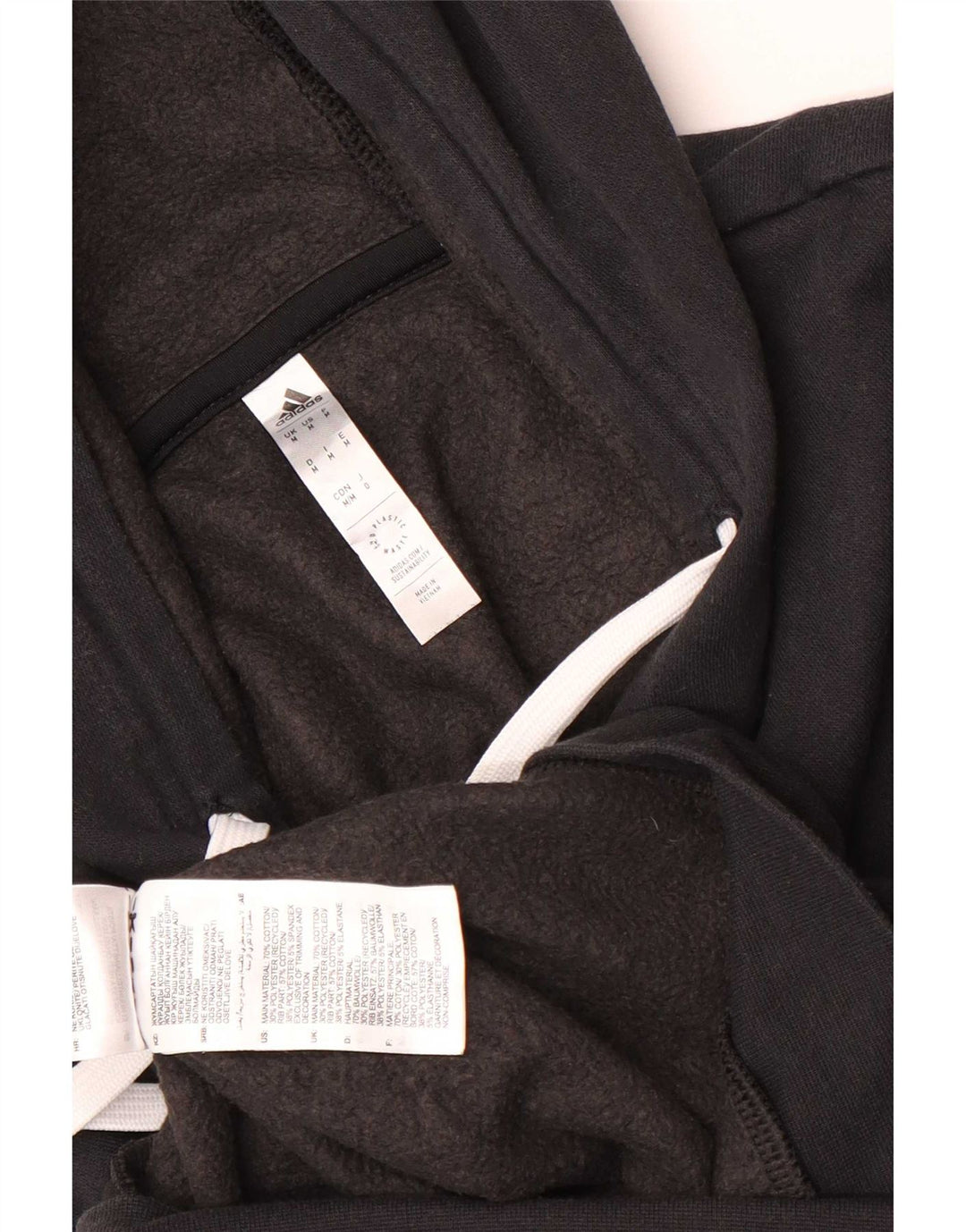 Męska bluza z kapturem Adidas, średnia czarna bawełna