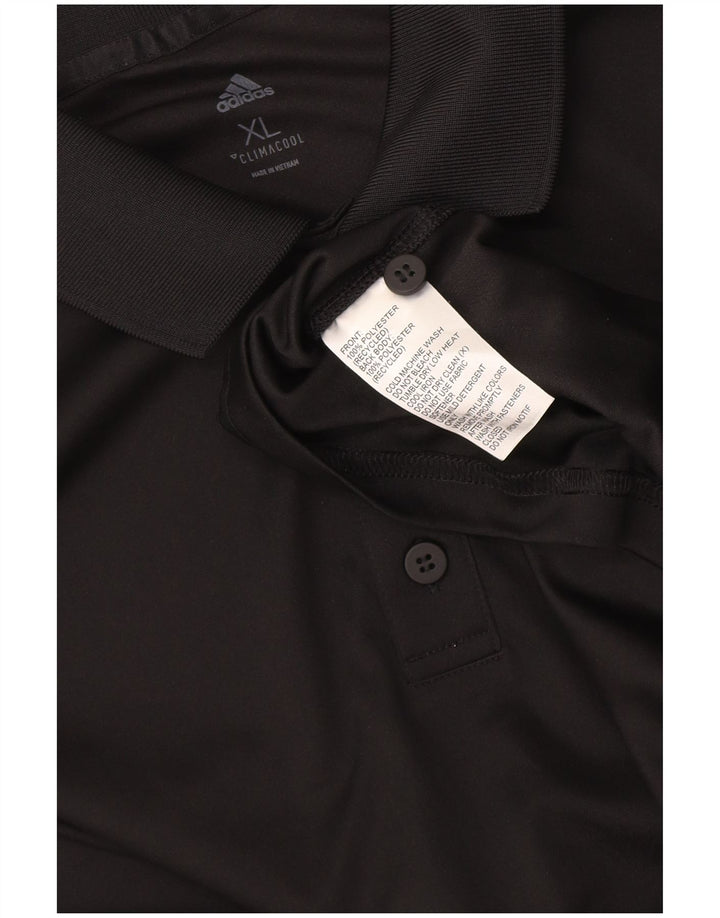 Męska koszulka polo Adidas Climacool XL, czarna, poliestrowa