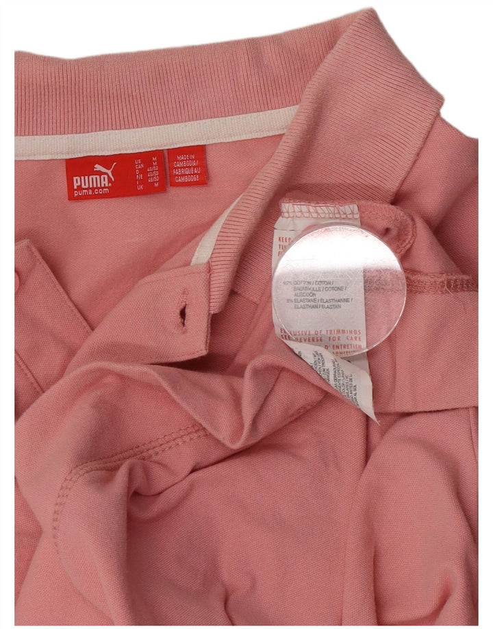Męska koszulka polo Puma, średnia, różowa, bawełniana