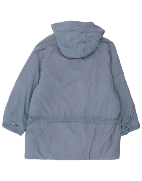 Damski płaszcz z kapturem i ociepleniem Diadora UK 10, mały, niebieski nylon