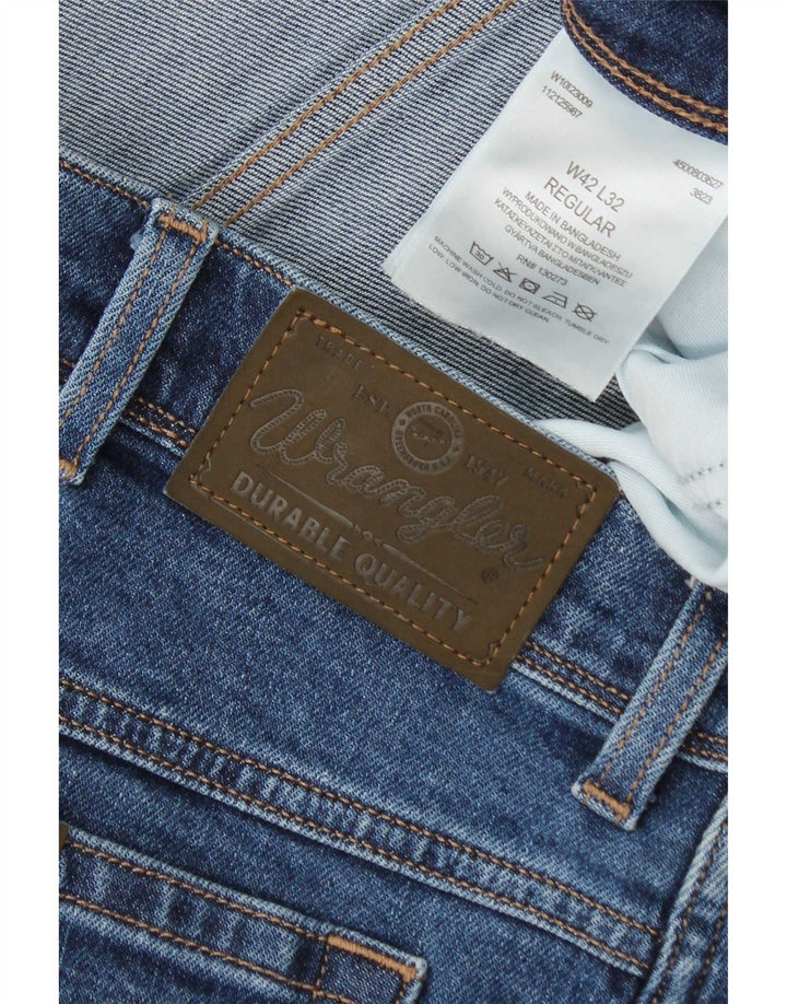 Męskie jeansy Wrangler Regular Straight W42 L32 Niebieskie bawełniane
