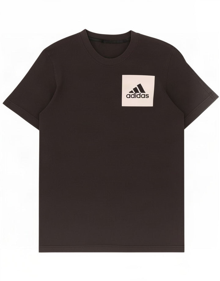 Adidas Męska koszulka Top, mała, czarna, z blokami kolorów