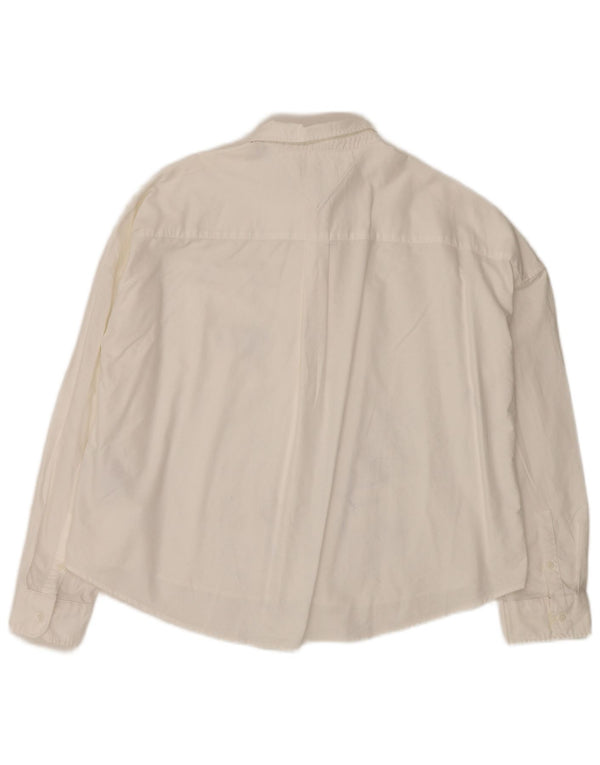 Damska koszula oversize Tommy Hilfiger UK 14, średnia biała bawełna