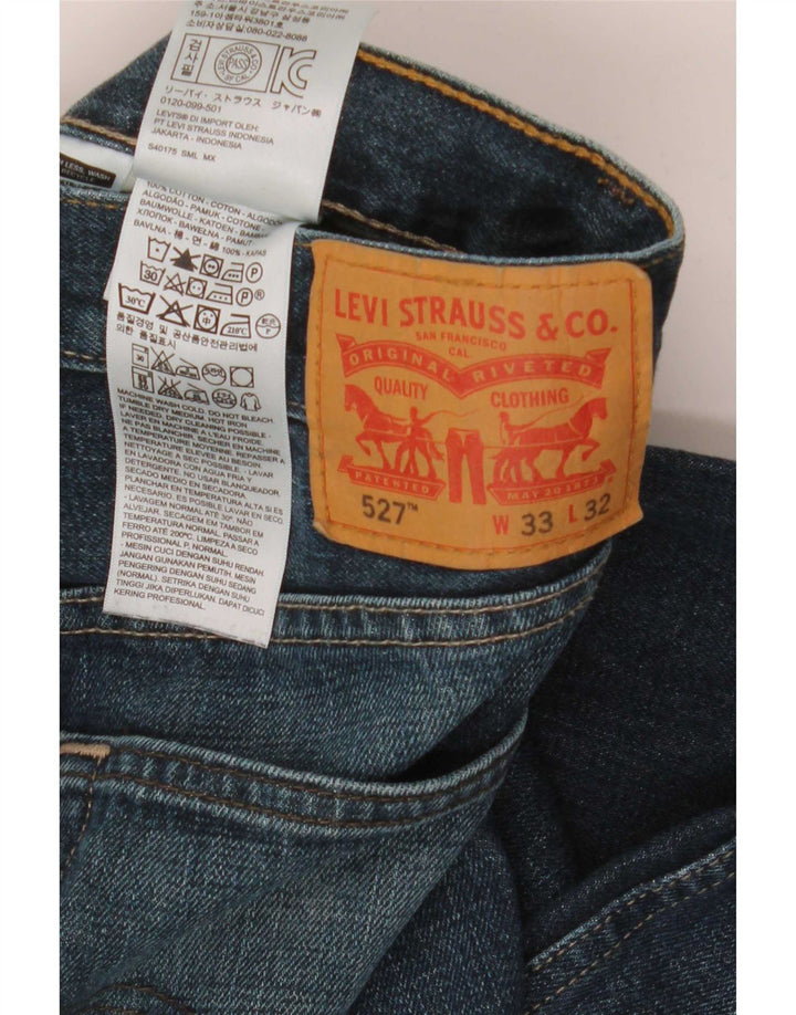 Męskie jeansy Levi's 527 Bootcut W33 L32 Niebieska bawełna