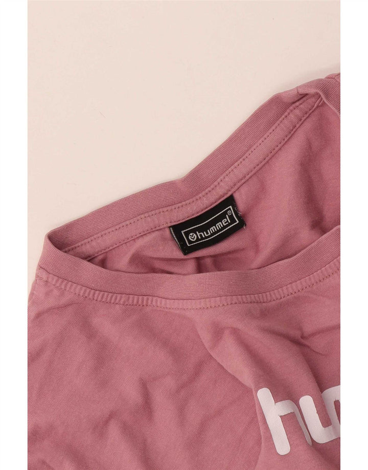 Męski T-shirt z grafiką Hummel, duży, różowy