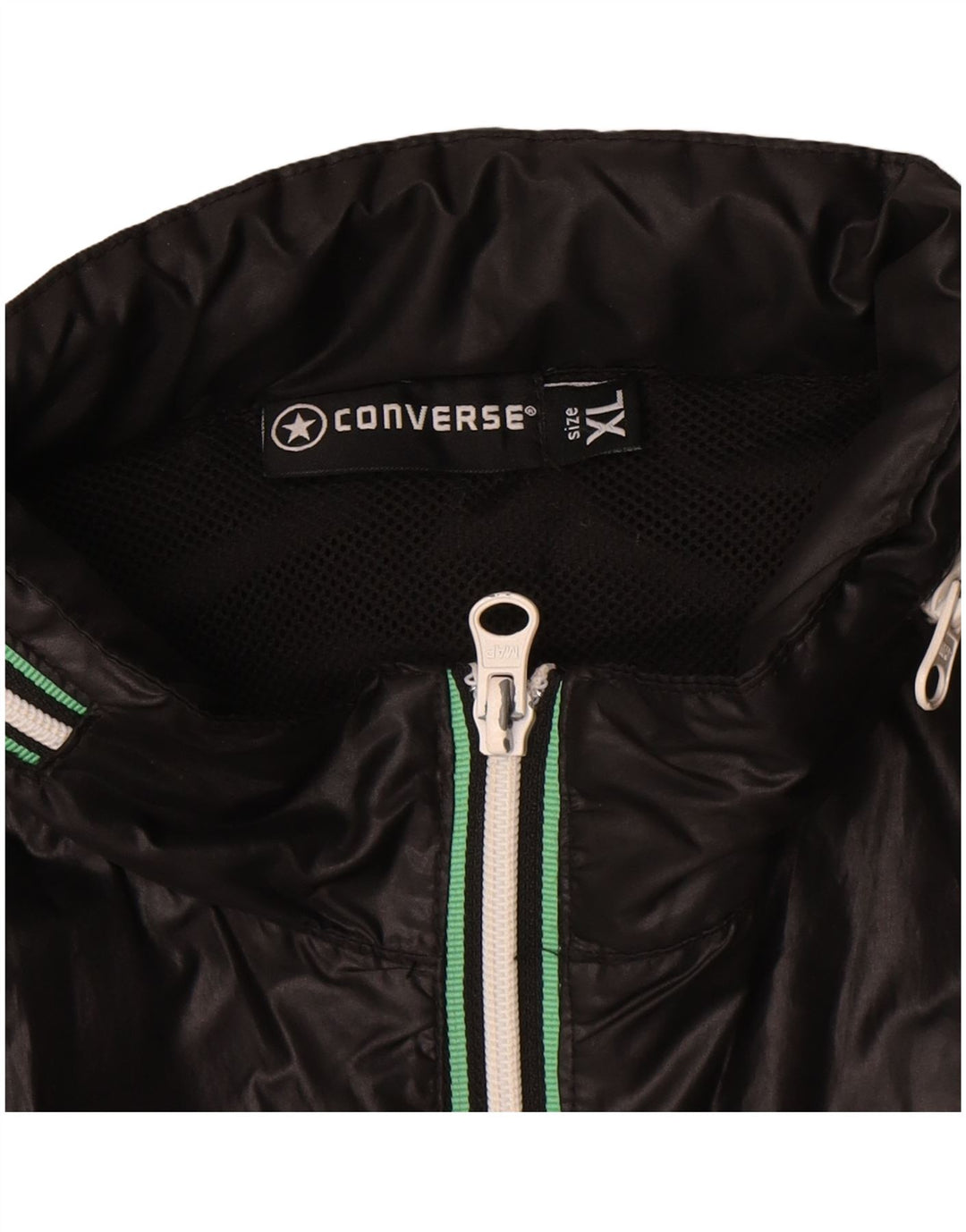 Męska kurtka wiatrówka Converse UK 42 XL, czarny poliester