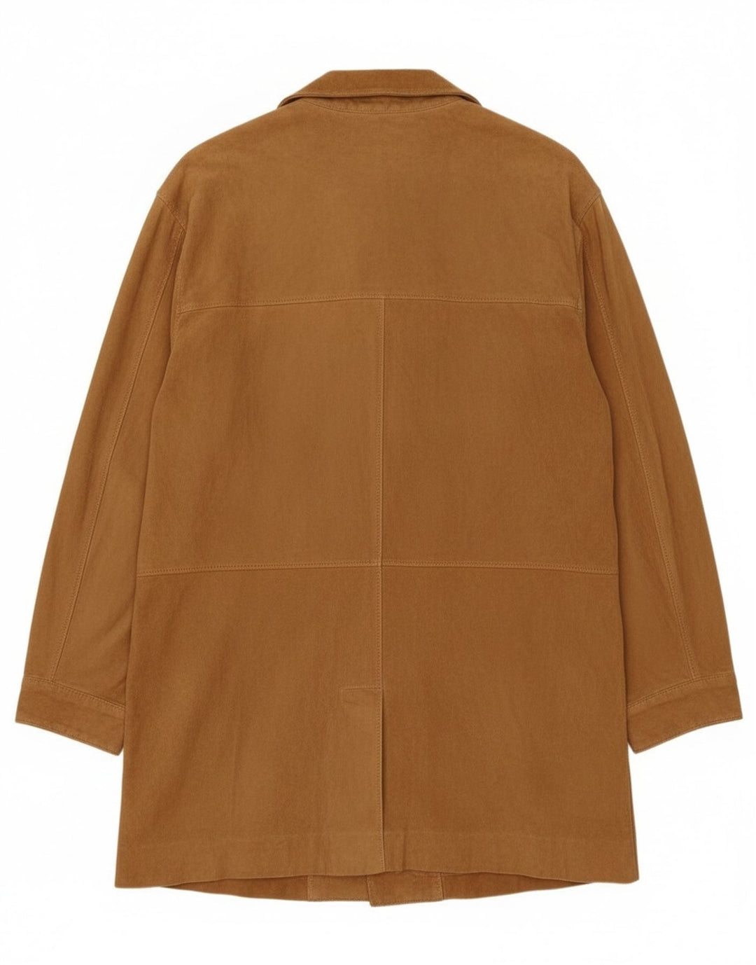 Vintage damski zamszowy płaszcz IT 42 średniej beżowej skóry