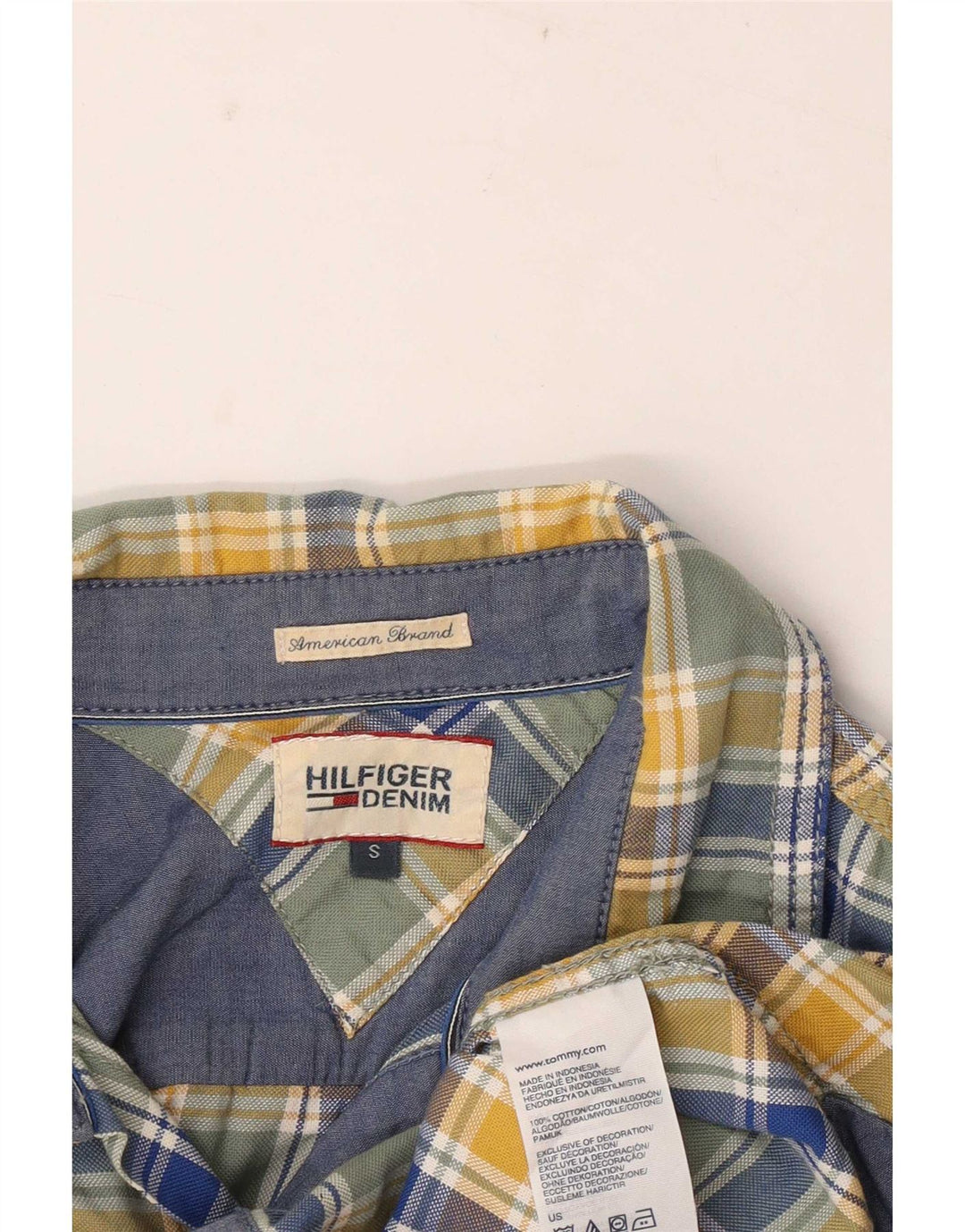 Koszula męska Tommy Hilfiger w małą wielokolorową kratkę, bawełniana