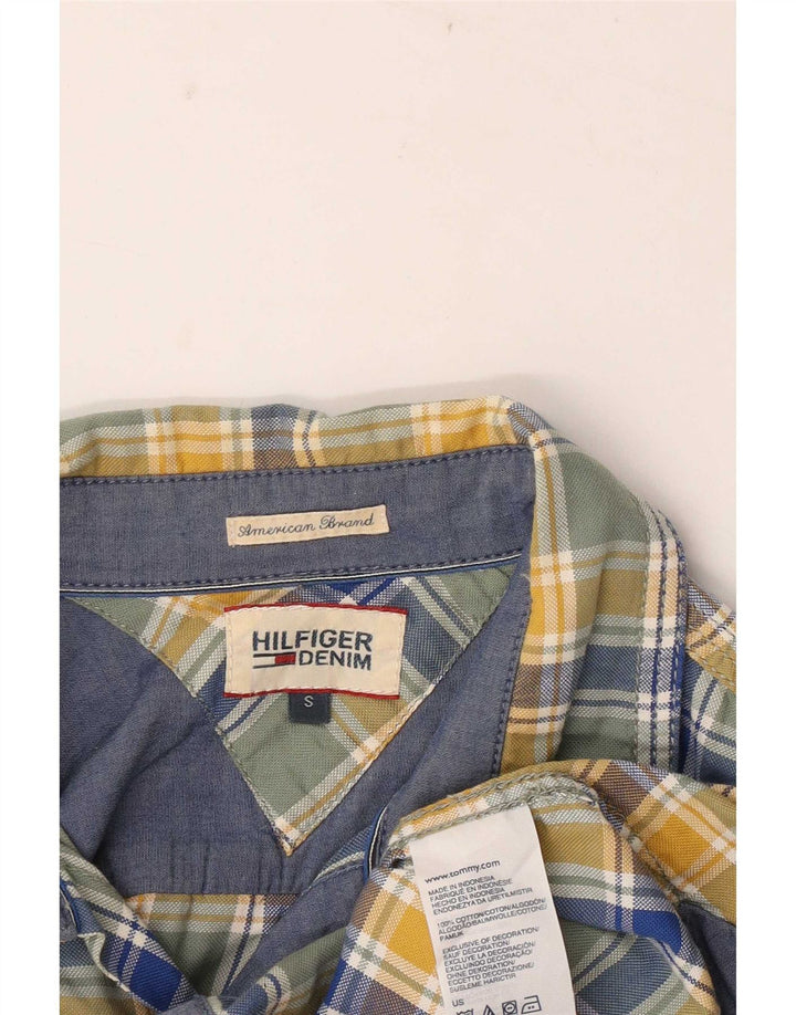 Koszula męska Tommy Hilfiger w małą wielokolorową kratkę, bawełniana