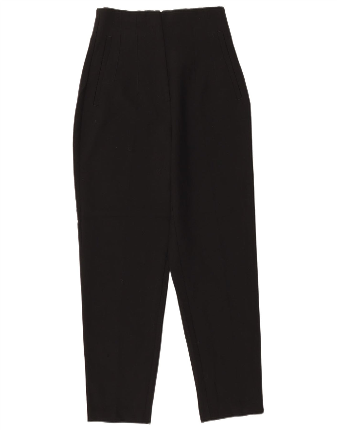 Damskie spodnie garniturowe z wysokim stanem ZARA XS W24 L26 Czarny poliester
