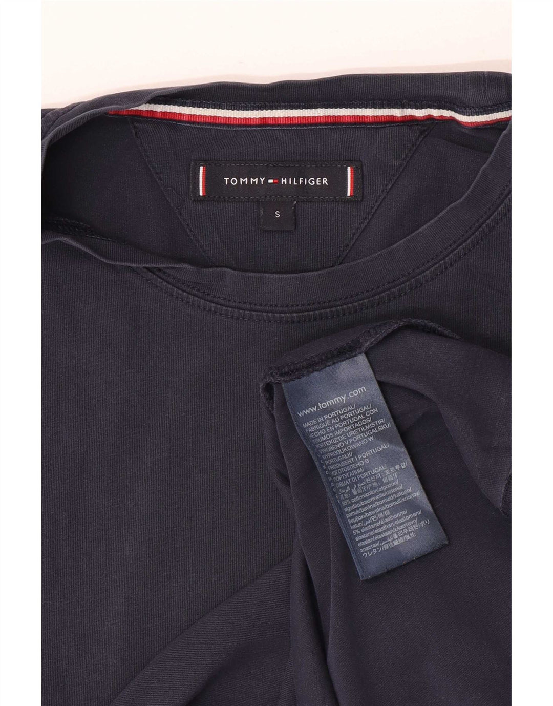 T-shirt męski Tommy Hilfiger, mały, granatowy, bawełniany