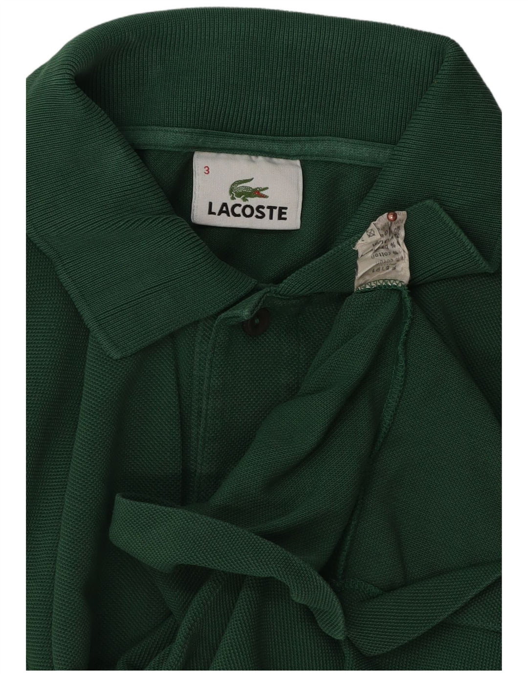 Męska koszulka polo Lacoste, rozmiar 3, mała, zielona bawełna