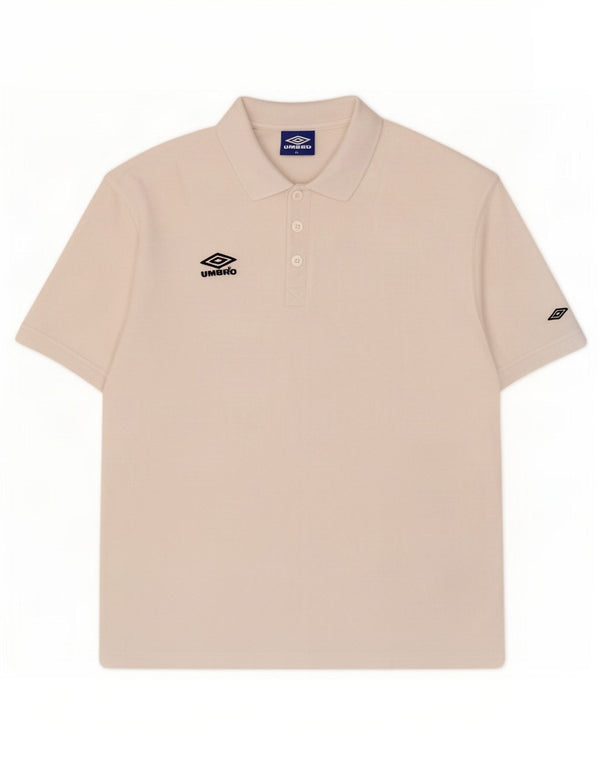 Męska koszulka polo Umbro XL, biała, poliestrowa