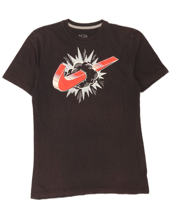 Męski T-shirt Nike o regularnym kroju z grafiką, średni czarny, bawełniany