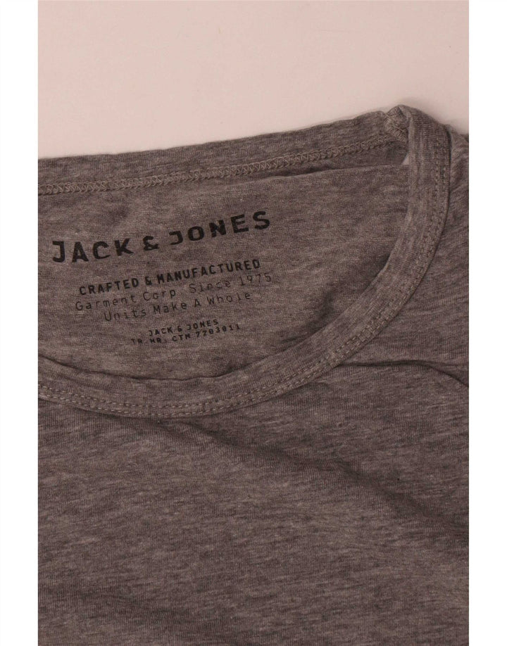 Męski top Jack & Jones z długim rękawem, duży, szary, bawełniany