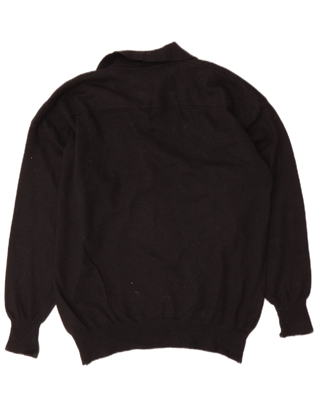 BYBLOS Damski sweter polo UK 40, średnia czarna wełna