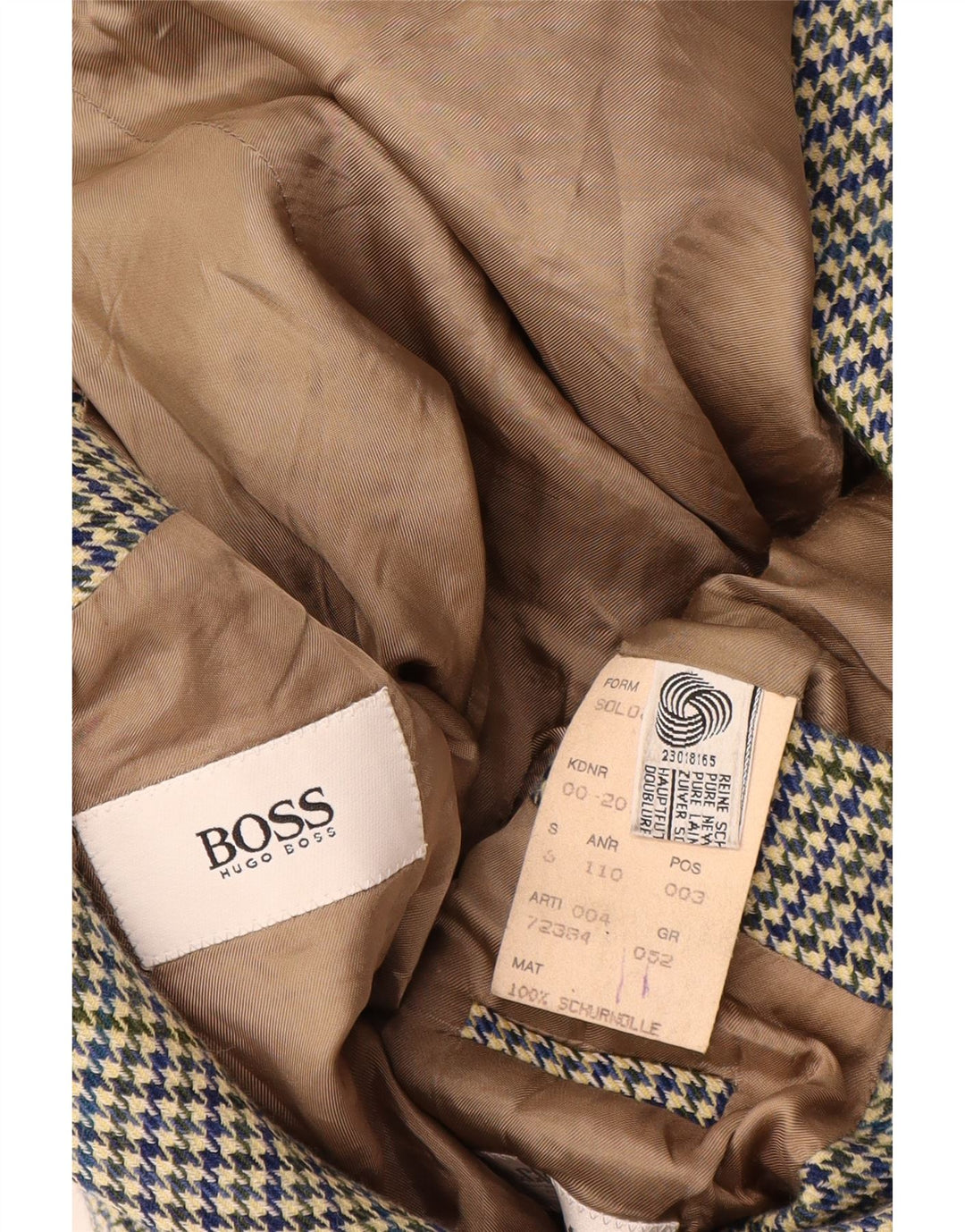 Męska marynarka zapinana na 2 guziki Hugo Boss EU 52 XL, wielobarwna pepitka