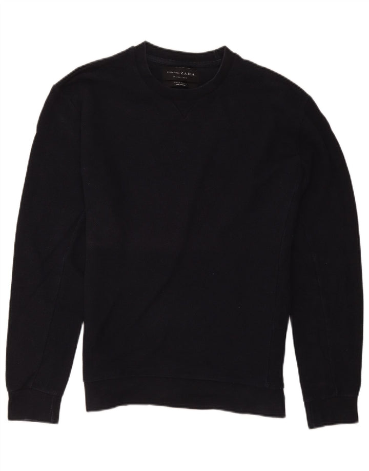 Bluza męska Zara, duża, bawełniana, granatowa