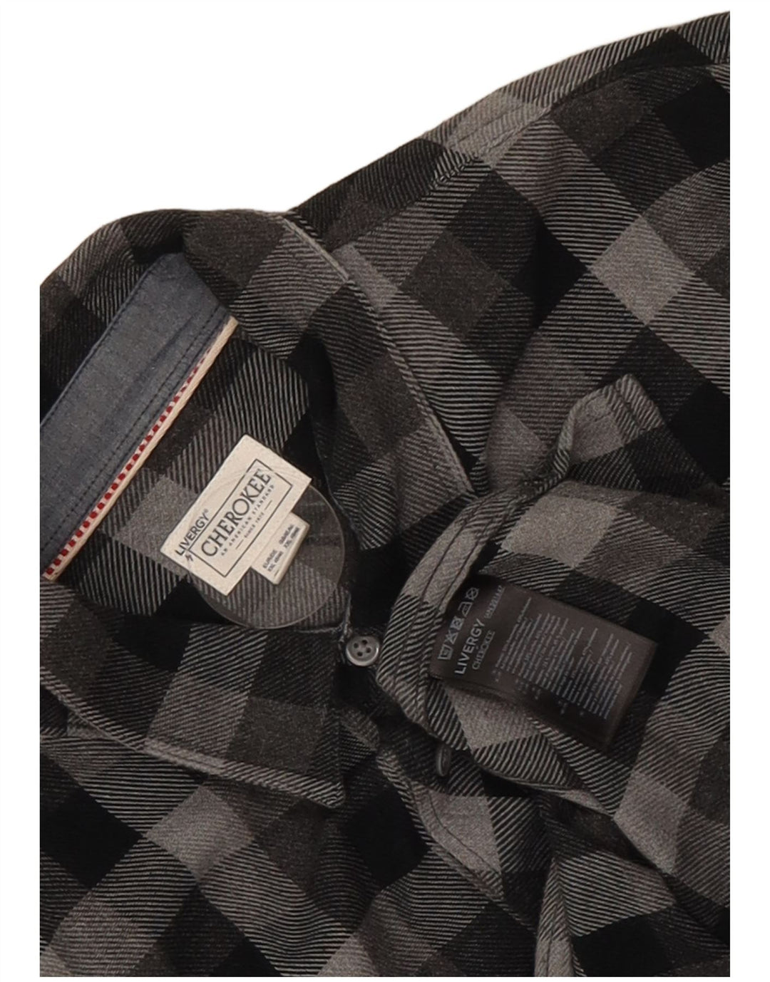 Męska koszula flanelowa Cherokee 2XL, bawełniana szara krata
