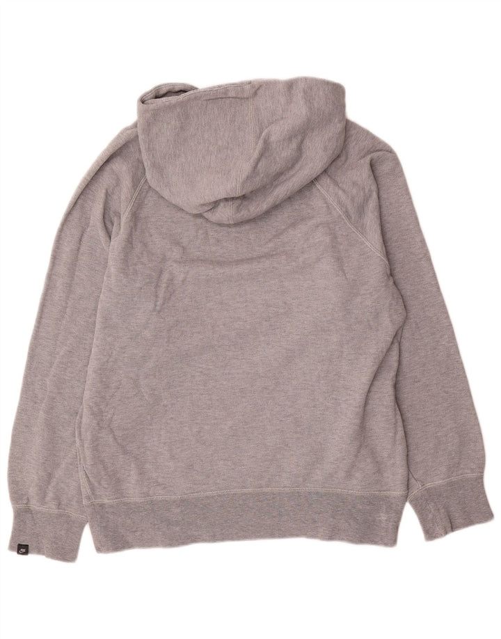 Męski sweter z kapturem Nike z grafiką, mały, szary, bawełniany