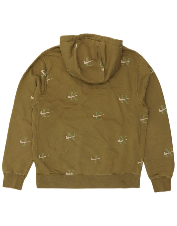 Męska bluza z kapturem Nike z grafiką, średnia, bawełniana khaki