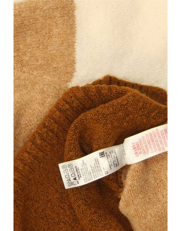 Marks & Spencer Damski sweter z okrągłym dekoltem, UK 12, średni brąz