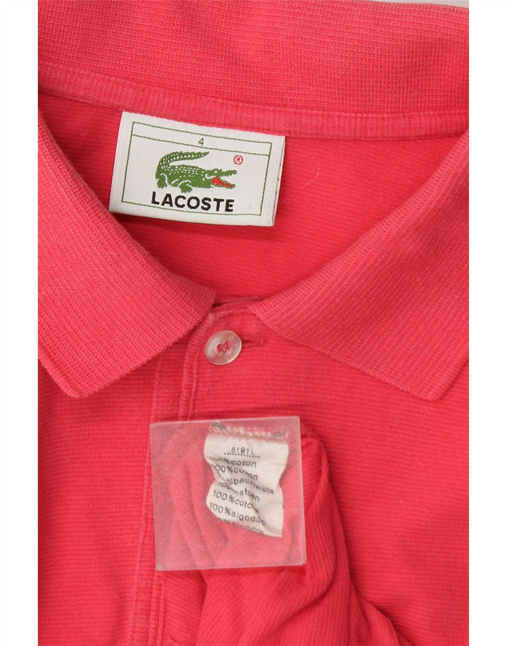 Męska koszulka polo Lacoste, rozmiar 4, średnia, różowa, bawełniana
