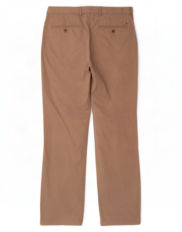 Męskie proste spodnie chino Tommy Hilfiger W38 L34 beżowa bawełna
