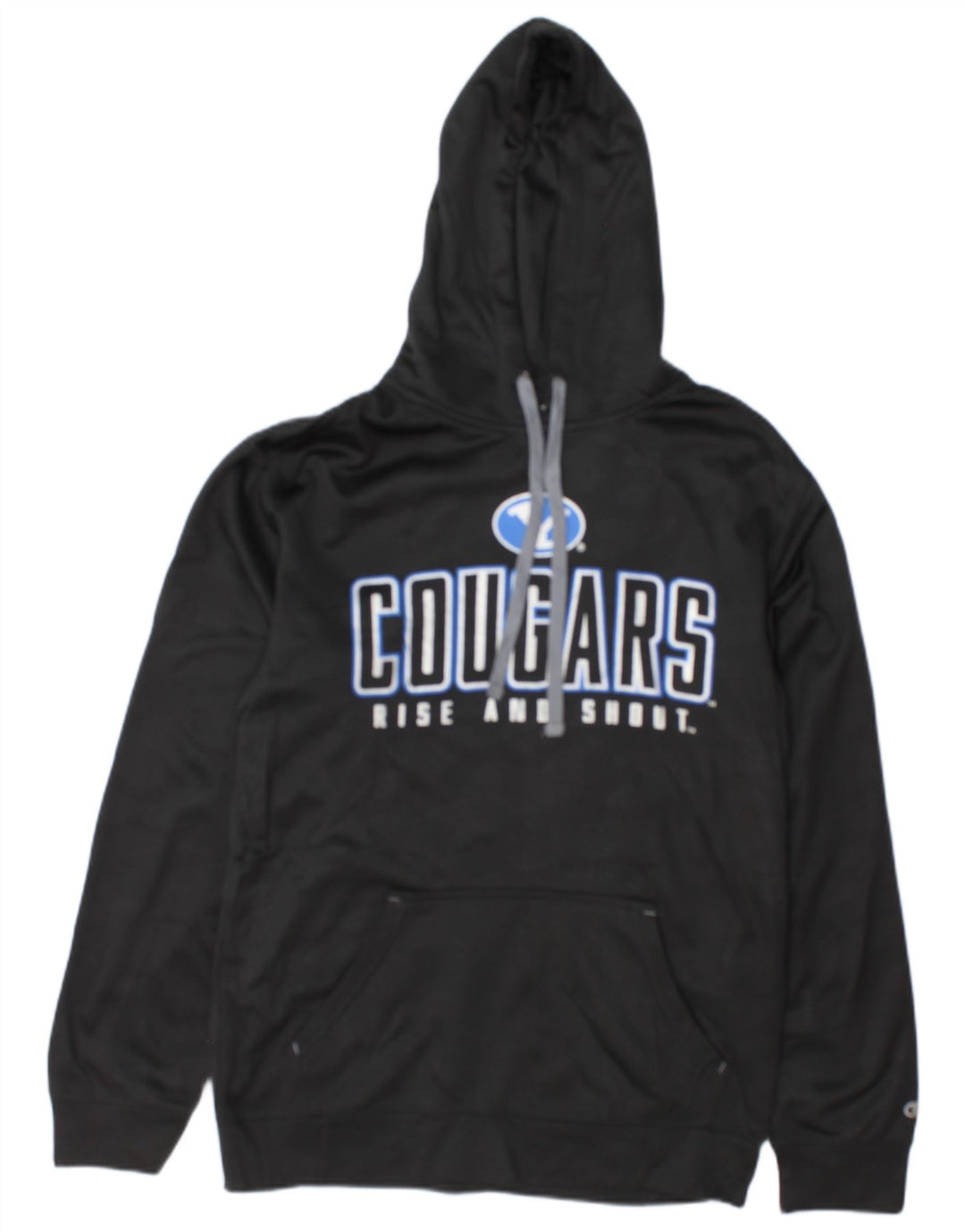 Męski sweter z kapturem Champion Cougars Graphic, mały, czarny, poliestrowy