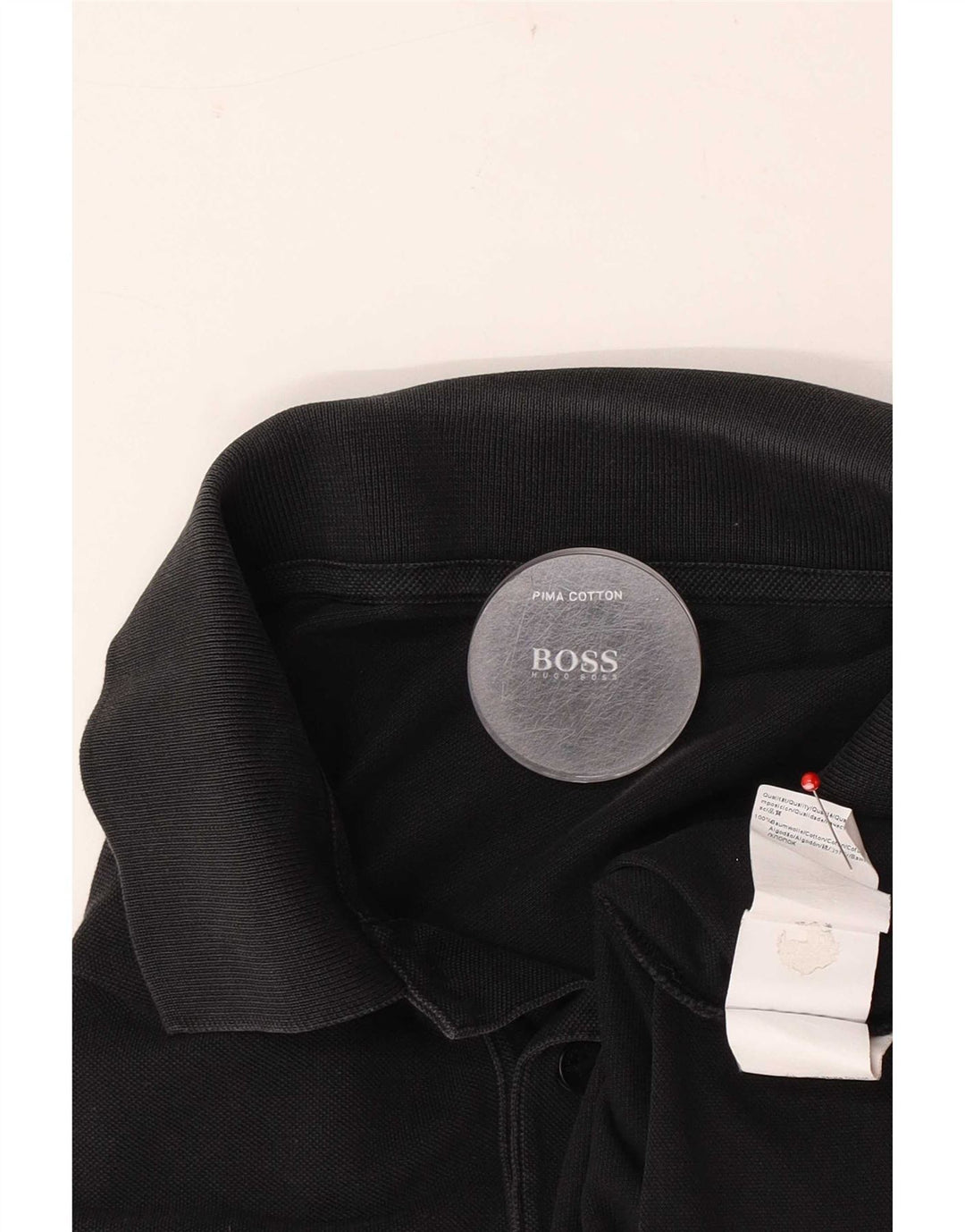 Męska koszulka polo Hugo Boss, duża, czarna, bawełniana