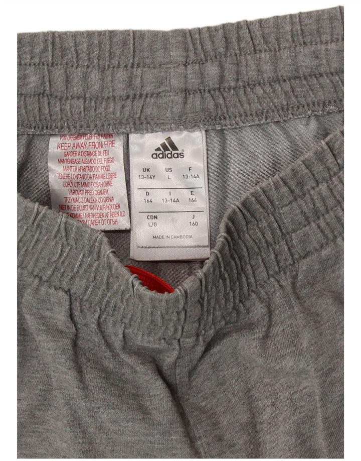 Chłopięce spodenki sportowe Adidas 13-14 lat, szare, nakrapiane