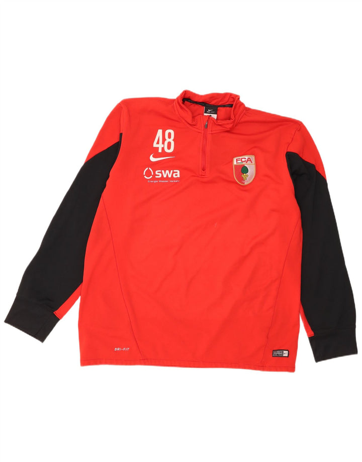 Męski dres Nike FCA Augsburg z grafiką, duży, czerwony blok kolorów