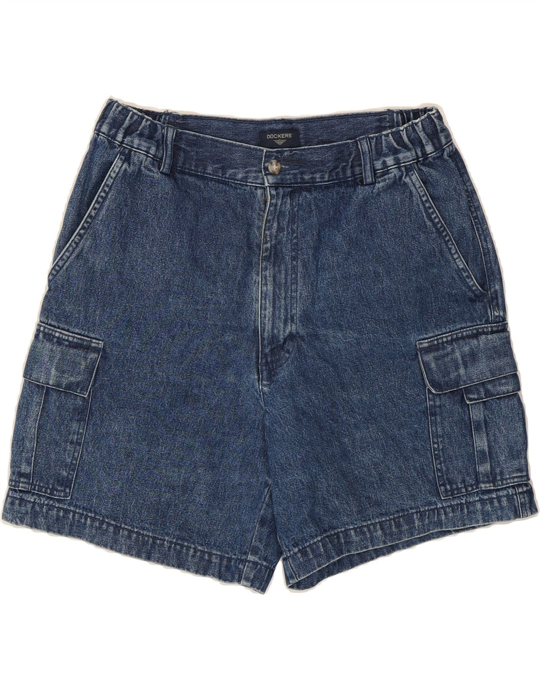 DOCKERS Mens Cargo Denim Shorts W31 Medium Blue Cotton Vintage Dockers and Second-Hand Dockers from Messina Hembry 