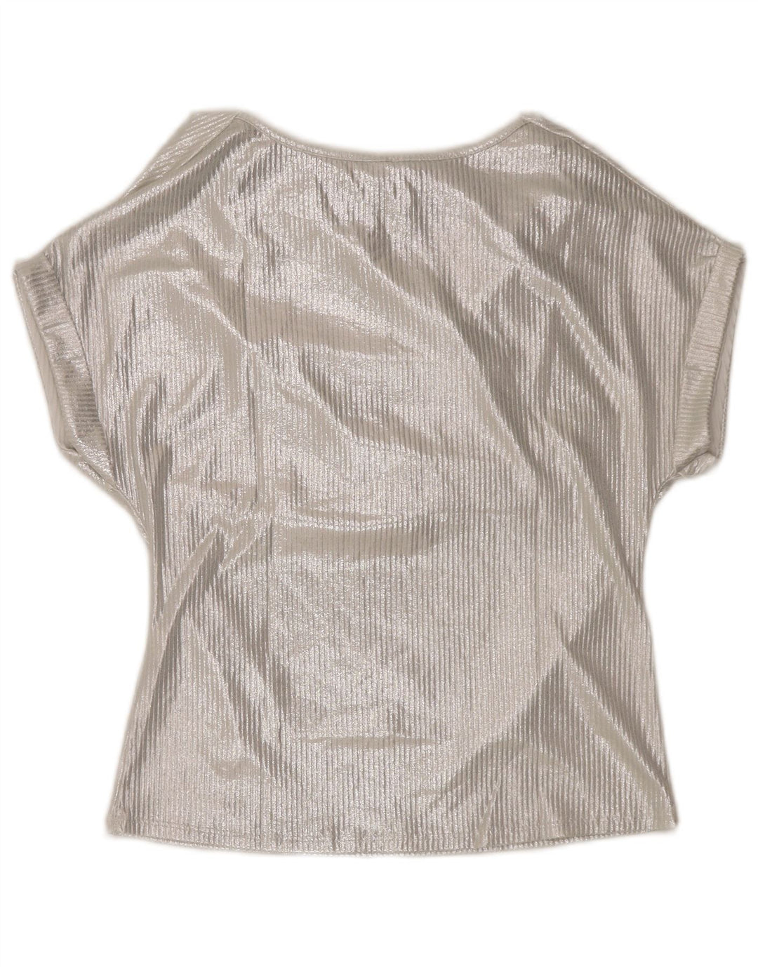 Bluzka damska Vintage Top UK 16 Large Silver Wiskoza