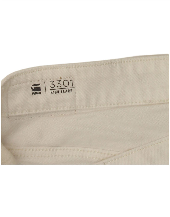 Damskie jeansy G-Star 3301 z wysokim stanem W30 L33 białe