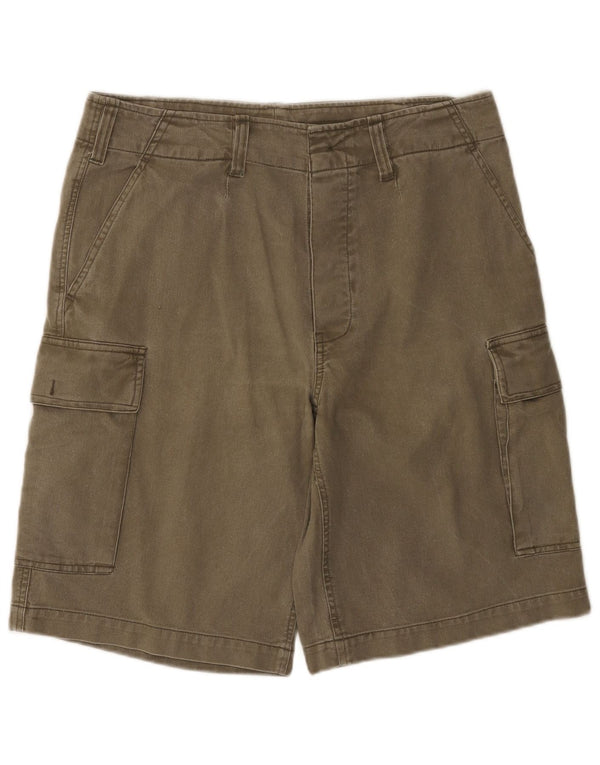 Męskie spodenki cargo w stylu vintage, duże W34, bawełna khaki
