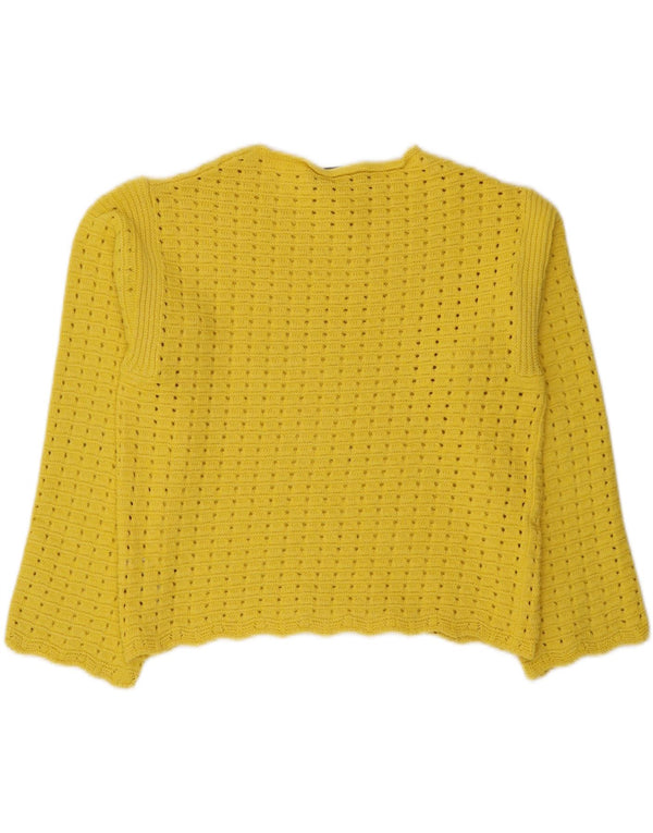 Marks & Spencer Damski sweter z dekoltem w łódkę, UK 14, średni żółty