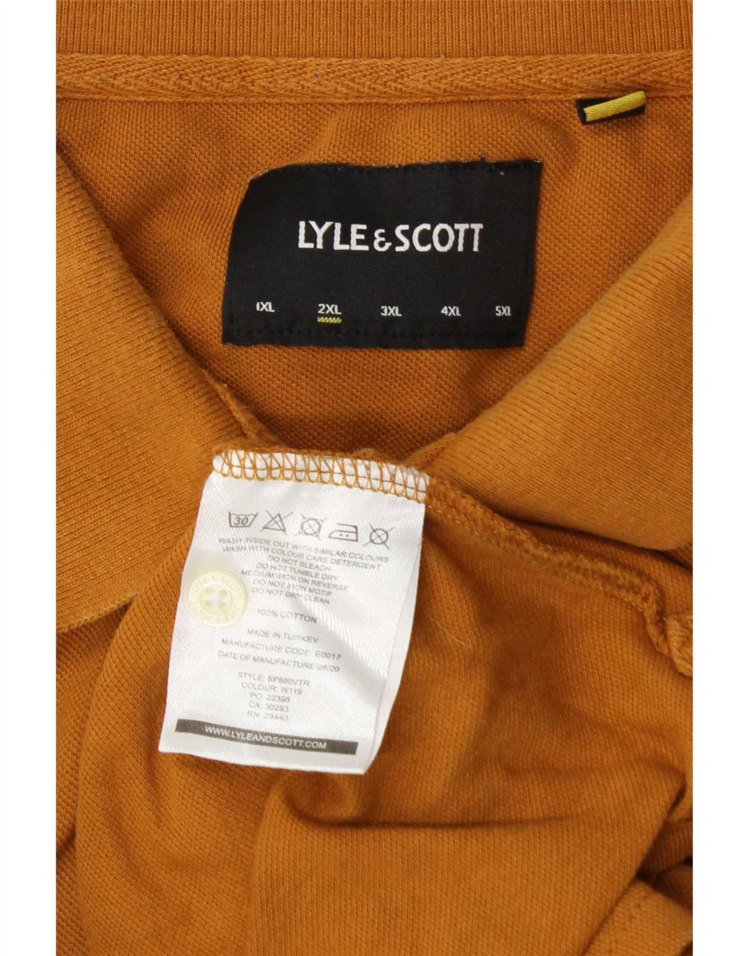 Męska koszulka polo Lyle & Scott, 2XL, pomarańczowa, bawełniana