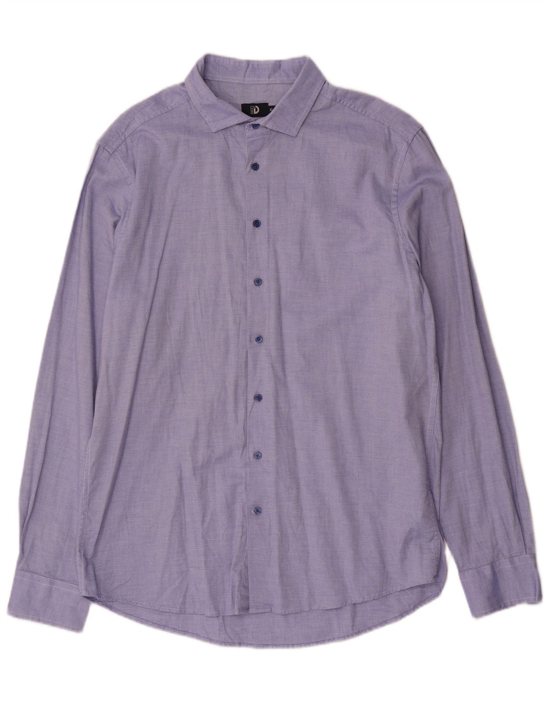 Koszula męska slim fit firmy Dack's XL, bawełniana w niebieskie cętki