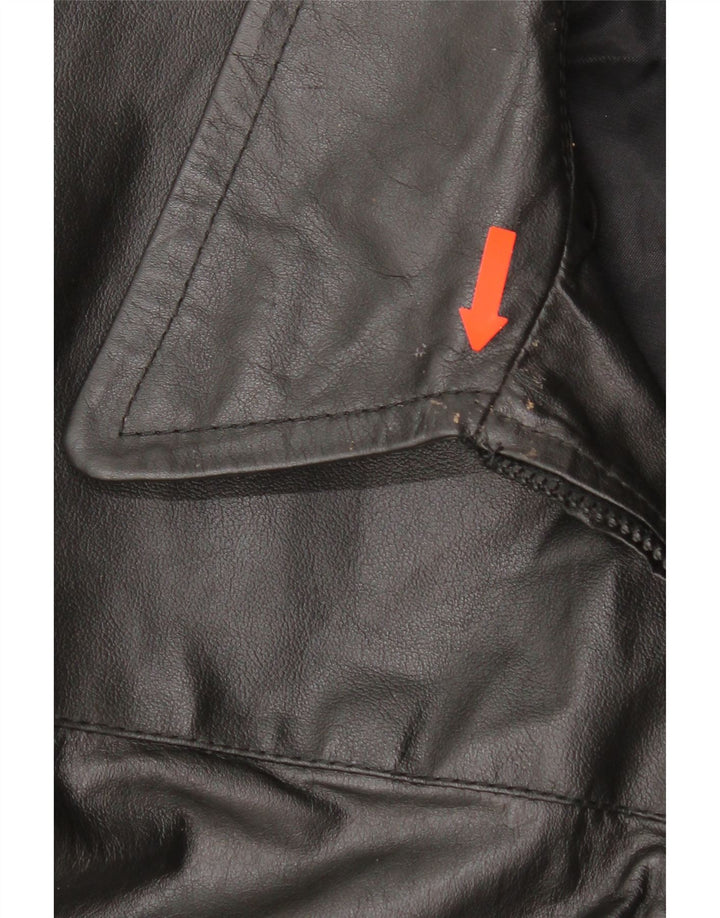 Męska kurtka skórzana Piccini IT 58 2XL Czarna skóra