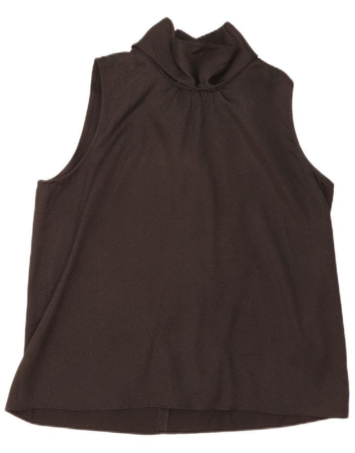Damska bluzka bez rękawów DKNY UK 18 XL, czarny poliester