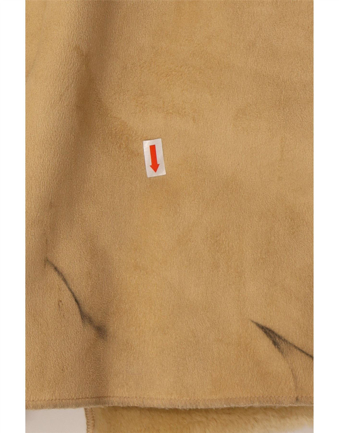 VINTAGE Womens Sherpa Overcoat UK 12 Medium Beige Polyester Classic Vintage Vintage and Second-Hand Vintage from Messina Hembry 