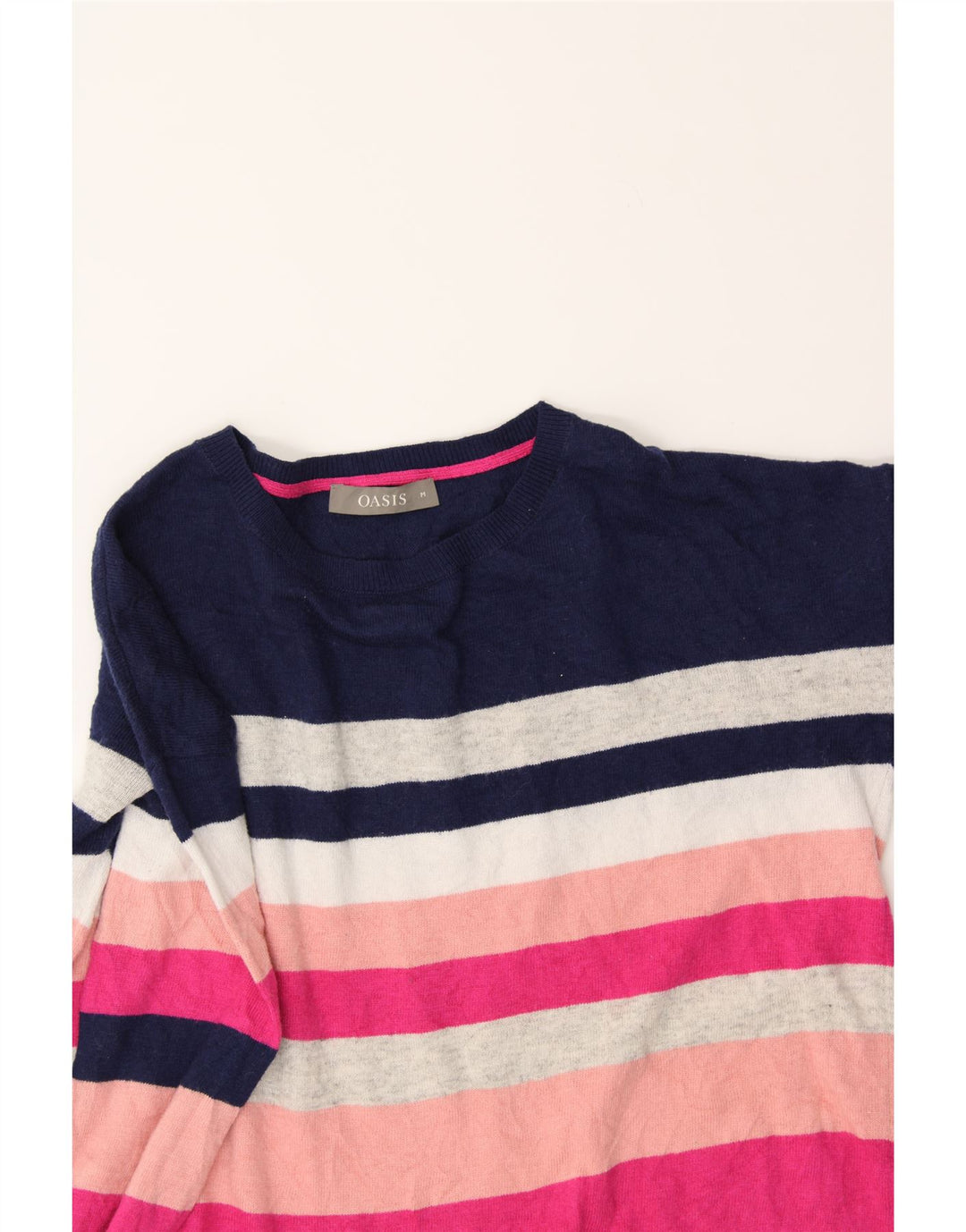 OASIS Womens Boat Neck Jumper Sweater UK 14 Medium Multicoloured Striped Vintage Oasis and Second-Hand Oasis from Messina Hembry 