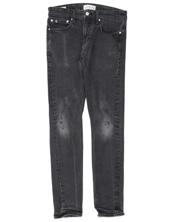 Męskie dżinsy Calvin Klein w trudnej sytuacji W29 L32 Czarne bawełniane