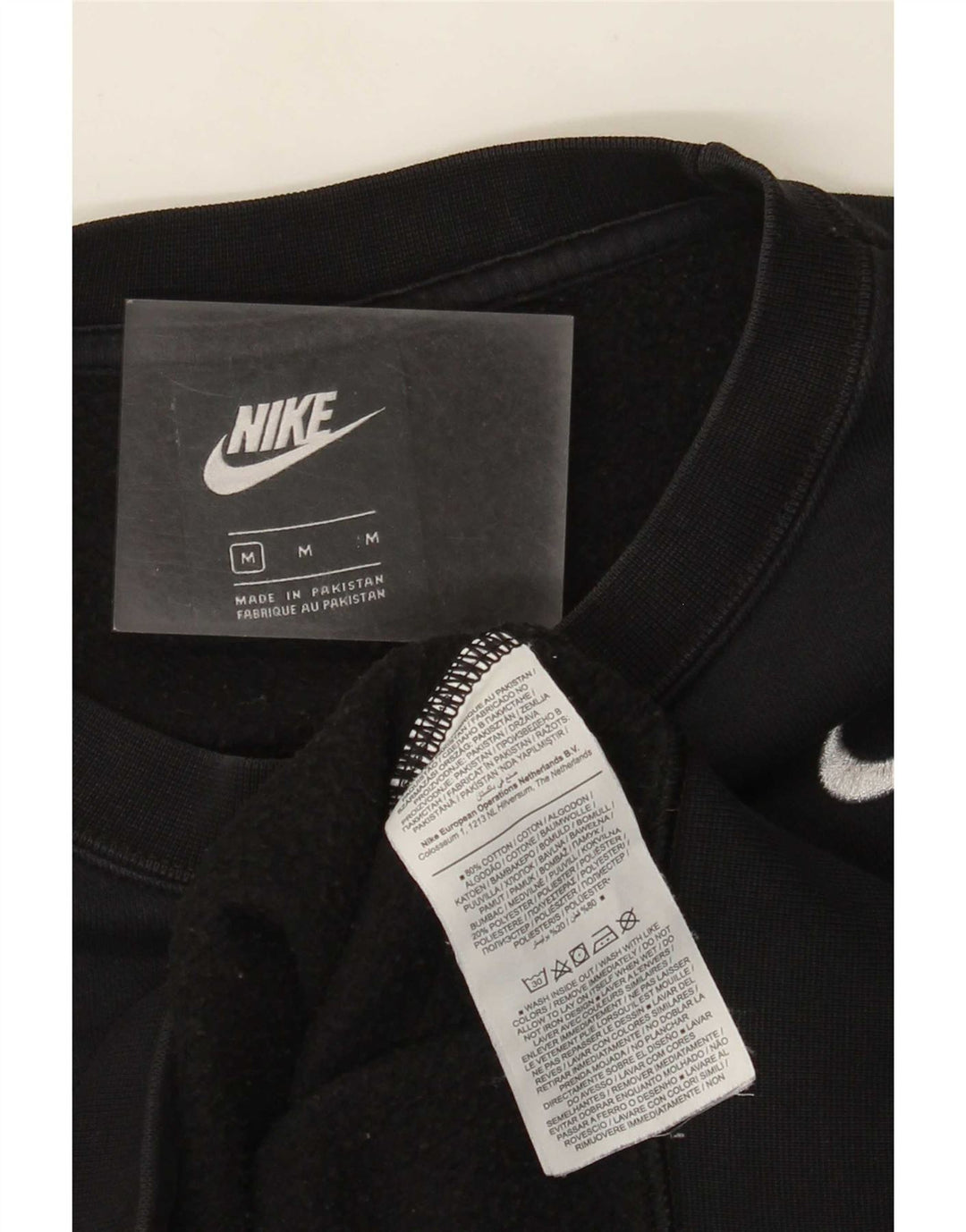 Damska bluza dresowa Nike Crop Oversize UK 14, średnia czarna bawełna