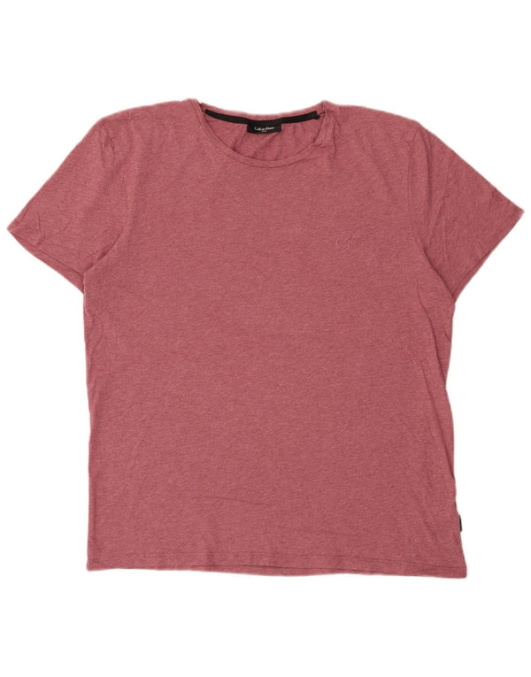 T-shirt damski Calvin Klein Top UK 16, duży, różowy, bawełniany