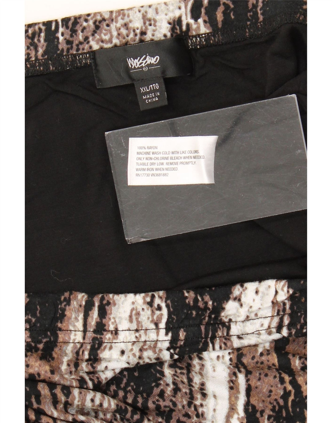 Prosta spódnica damska MOSSIMO 2XL W40 Brązowy Rayon z blokami kolorów